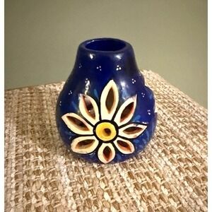 Talavera Mexican Pottery Luminaria HandCrafted Tealight Colorful Flower Cutouts